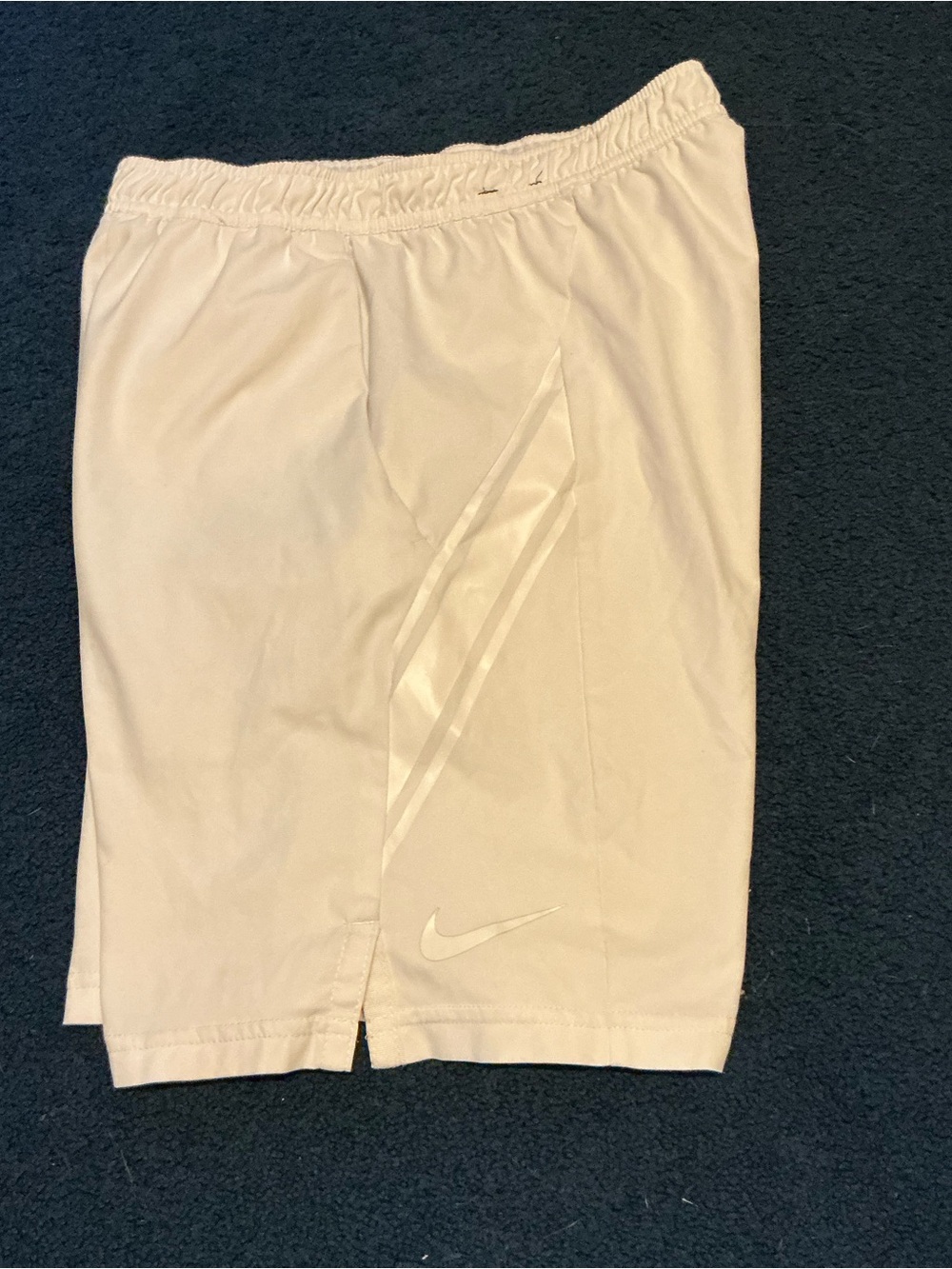 Nike Cream Performance Shorts with Subtle Swoosh